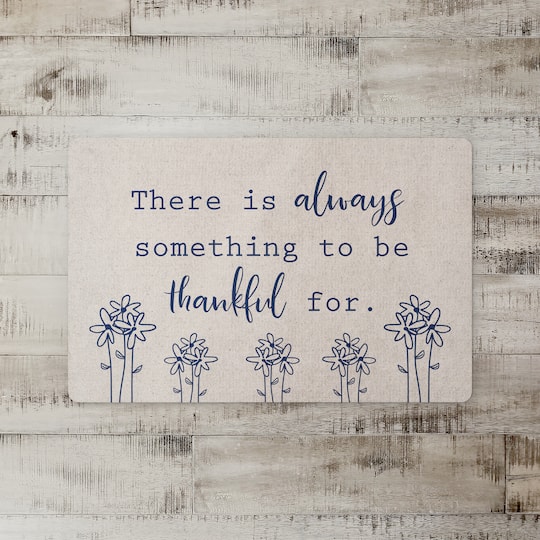Be Thankful Florals 27" x 18" Floor Mat